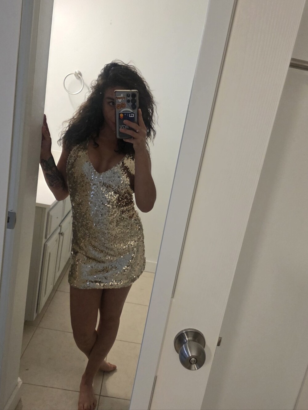 Gold Sequin Dress